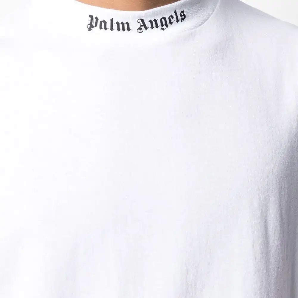 Camiseta Palm Angels Classic Logo Over White Black
