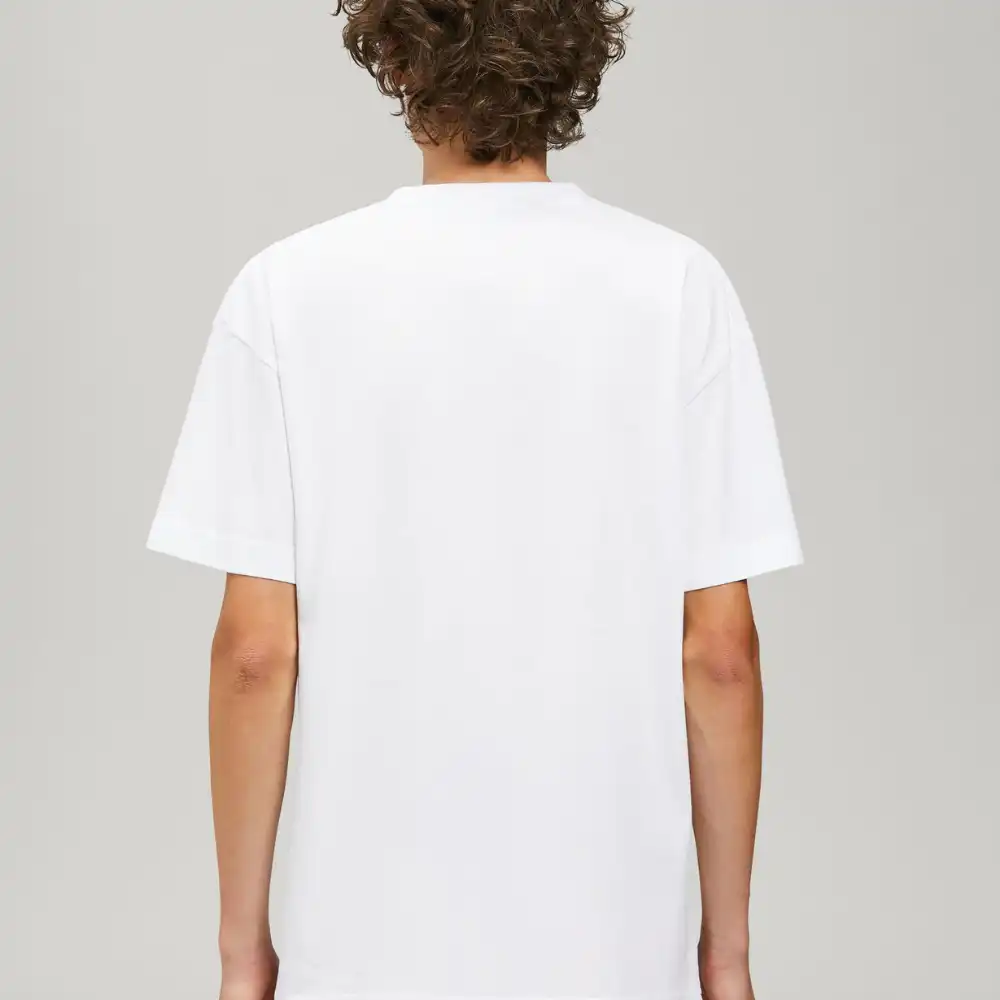Camiseta Palm Angels London Sprayed White Purple foto 4