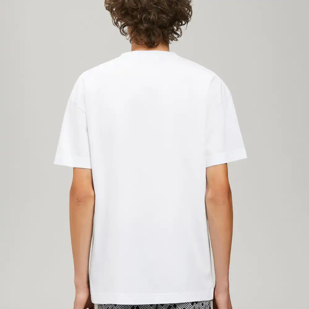 Camiseta Palm Angels Los Angeles Sprayed White Yellow foto 4