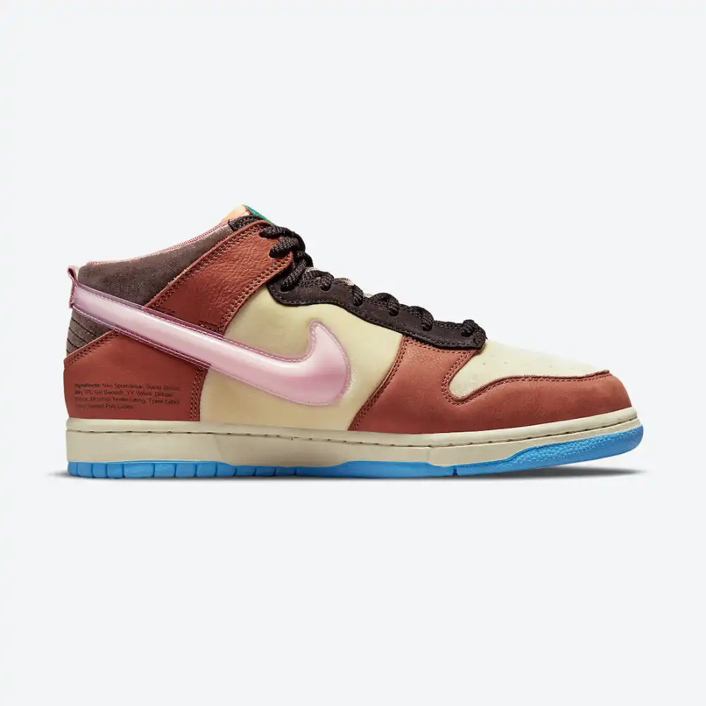Social Status x Nike Dunk Mid Free Lunch Chocolate Milk foto 3