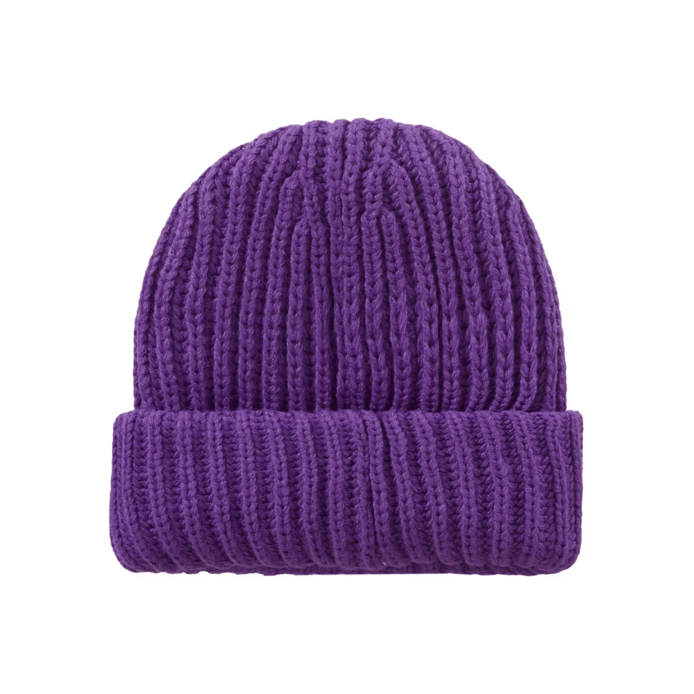 Touca Supreme Classic Logo Chunky Ribbed Purple foto 1