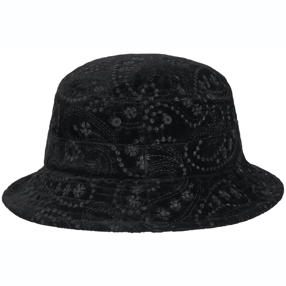 supreme Velvet Paisley Boonie black S M