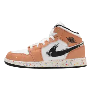 Air Jordan 1 Mid SE GS Brushstroke Paint Splatter