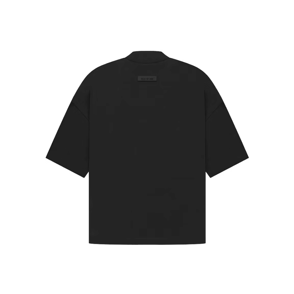 Camiseta Fear of God Essentials Arch Logo Jet Black - Droper