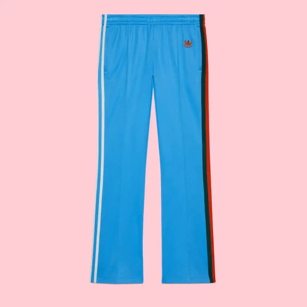 adidas x Gucci Calça Cotton Jersey Light Blue