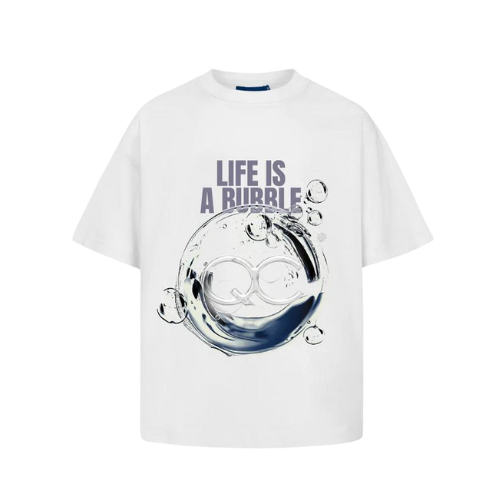 Camiseta Quadro Creations Bubble Lif Boxy Off-White