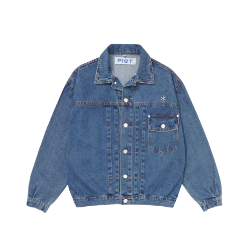 Jaqueta Piet Jeans Trucker 1940 Washed Denim Azul