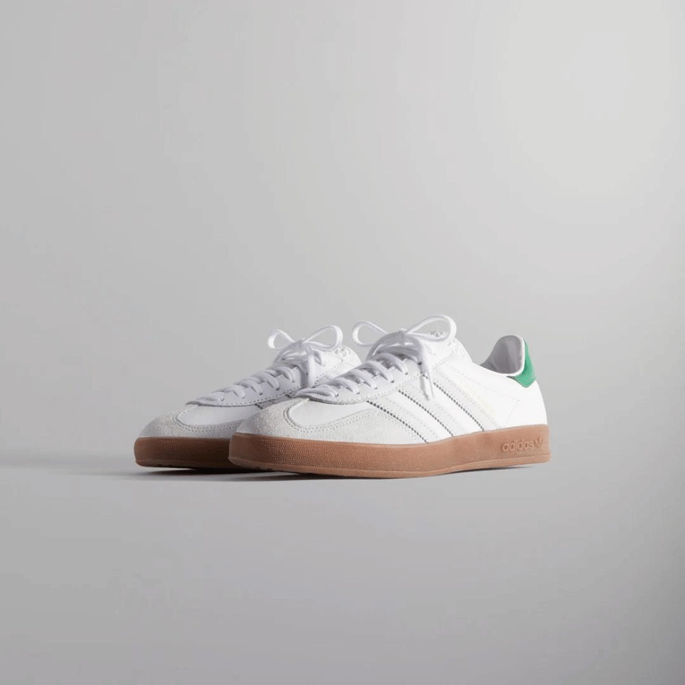 Kith x adidas Gazelle Indoor White Green foto 2