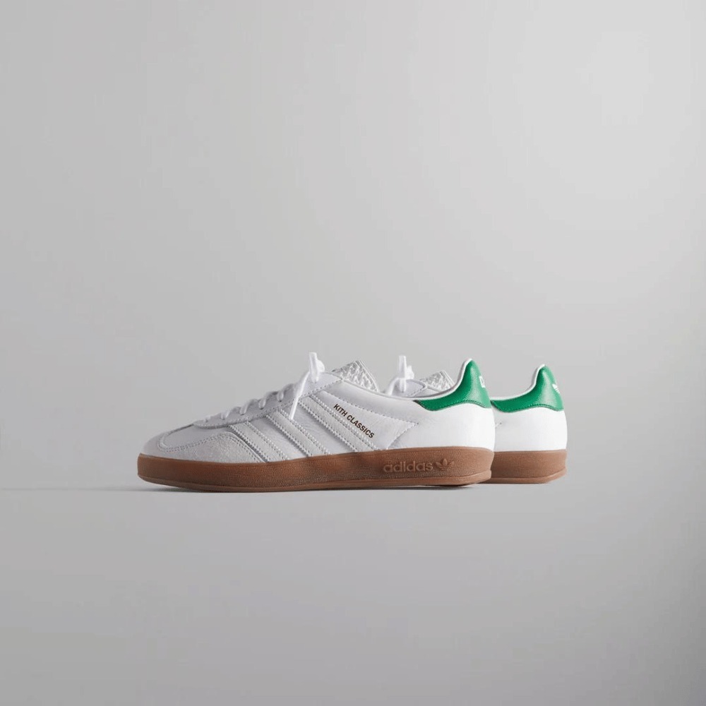 Kith x adidas Gazelle Indoor White Green - Droper