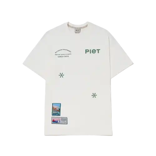 Camiseta Piet Icons Bone White
