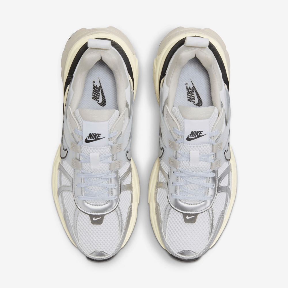 Nike V2K Run Summit White and Metallic Silver - Droper