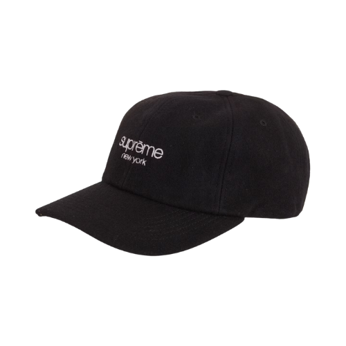 Boné Supreme Waxed Wool 6-Panel Black