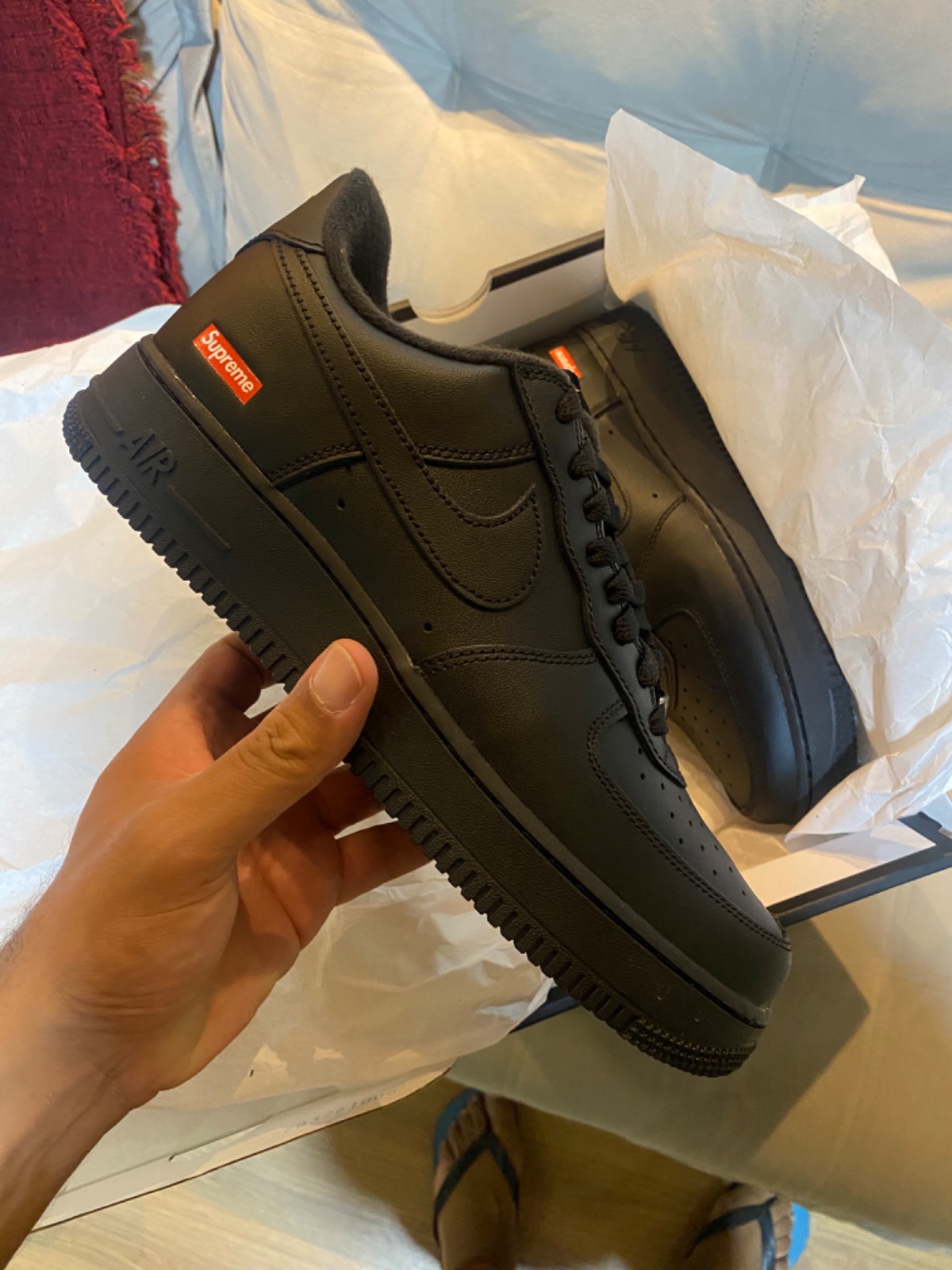 supreme nike air force 1 low black