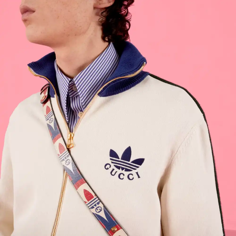 adidas x Gucci Jaqueta Viscose Zip-Up - Droper