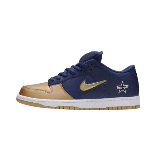 Supreme x Nike SB Dunk Low QS Metallic Gold - Droper