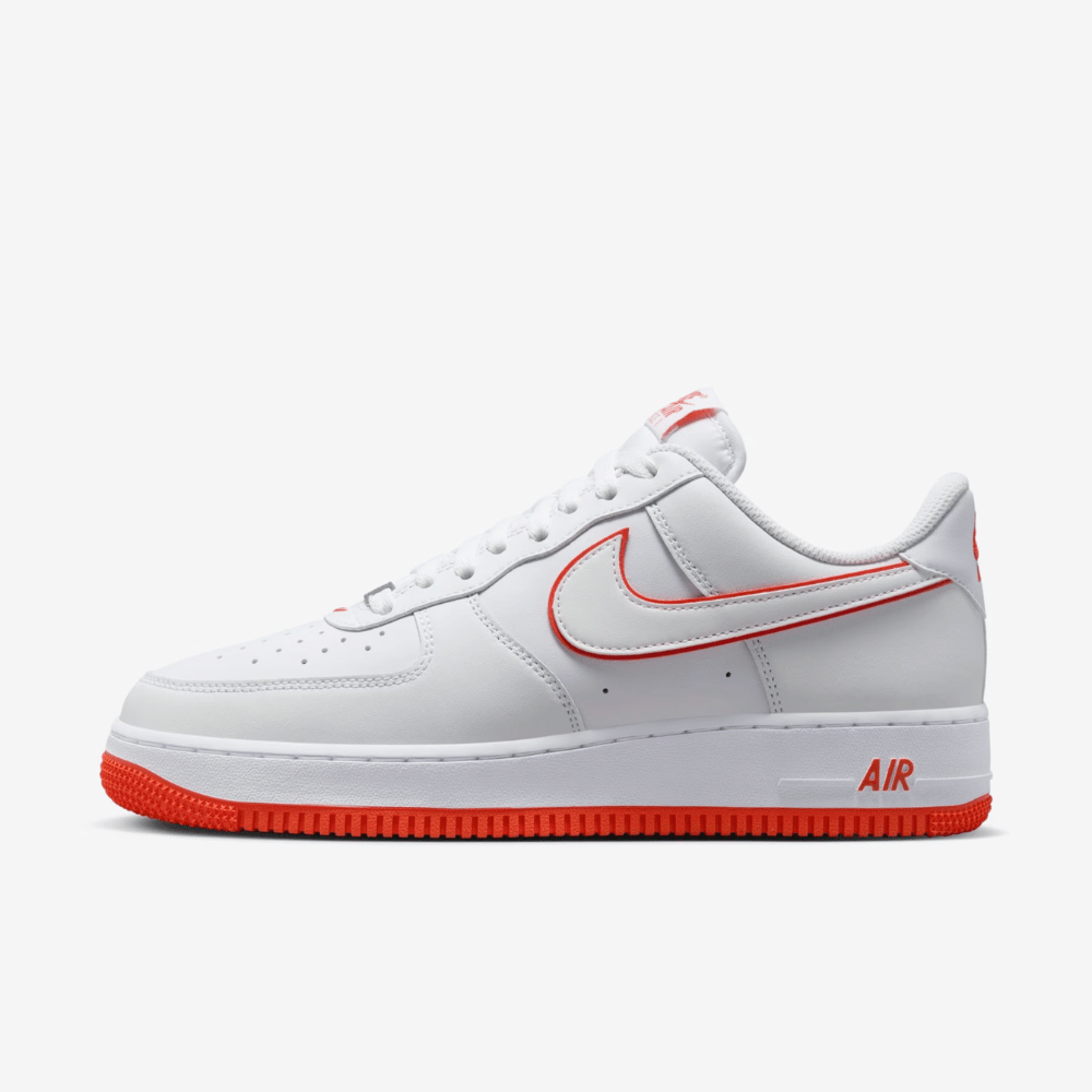 Nike air force 1 white sale and red