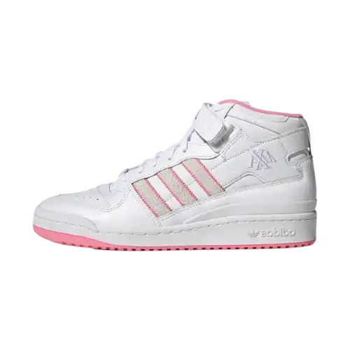 Lil Dre x adidas Forum 84 Mid ADV Chalk White and Bliss Pink