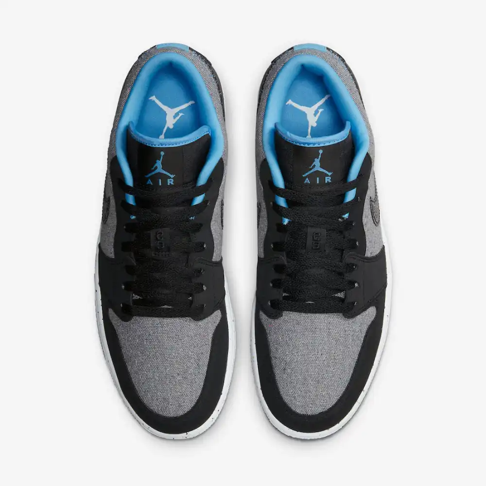 Air Jordan 1 Low Crater Grey University Blue - Droper
