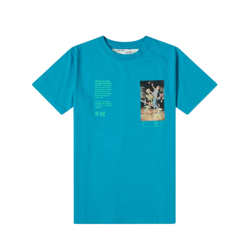Camiseta Off-White Pascal Painting Slim Tee Petrol Blue
