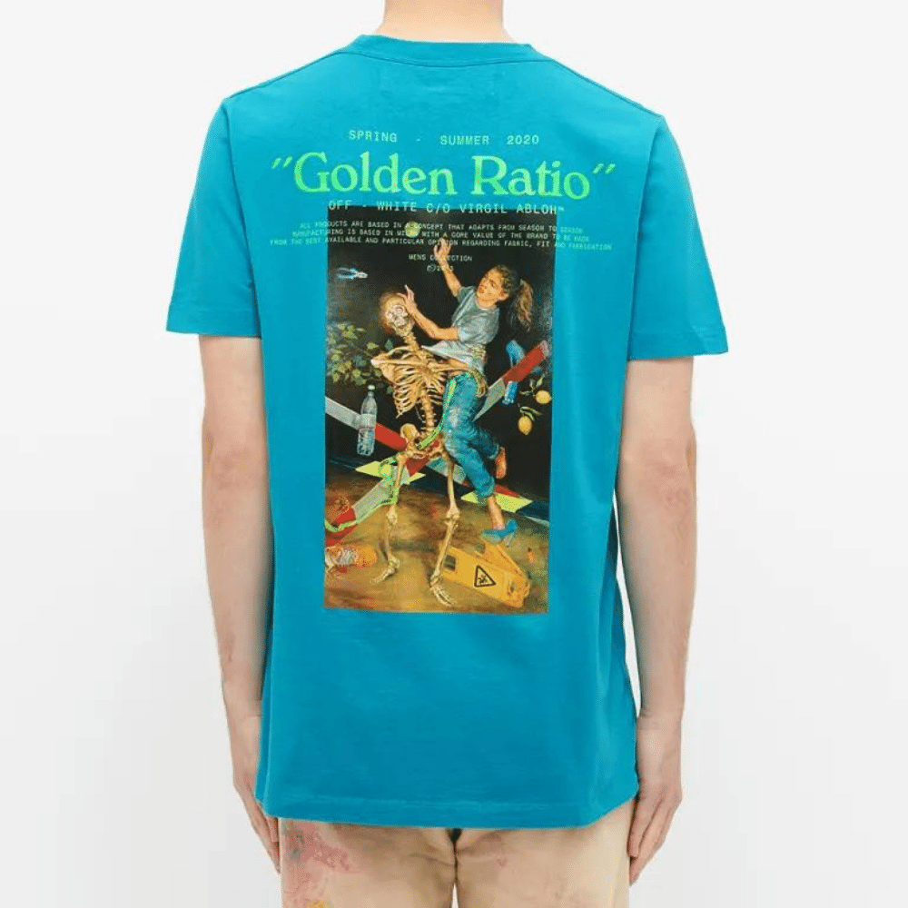 Camiseta Off-White Pascal Painting Slim Tee Petrol Blue foto 3