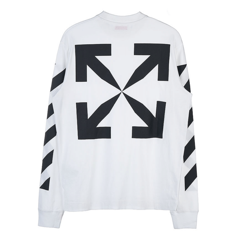 Camiseta Off-White Long Sleeve White - Droper
