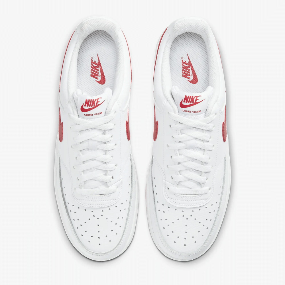 Nike Court Vision Low White University Red foto 2
