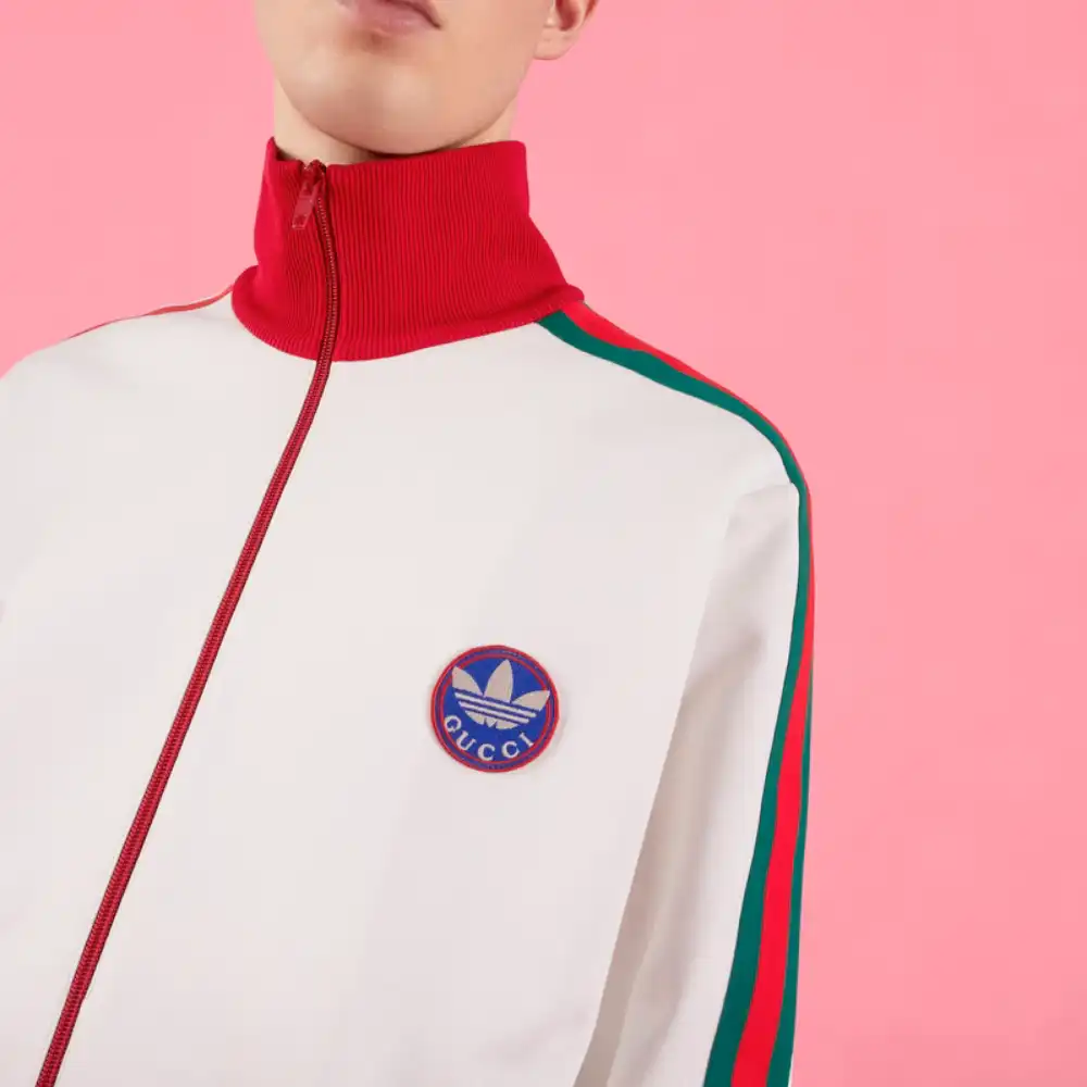 adidas x Gucci Jaqueta Cotton Jersey White - Droper