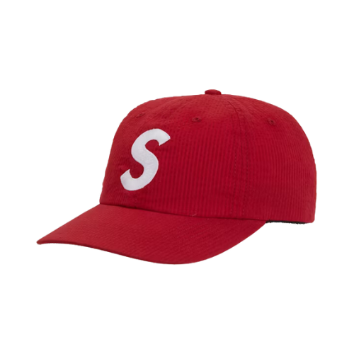 Boné Supreme Seersucker S Logo 6-Panel Red - Droper