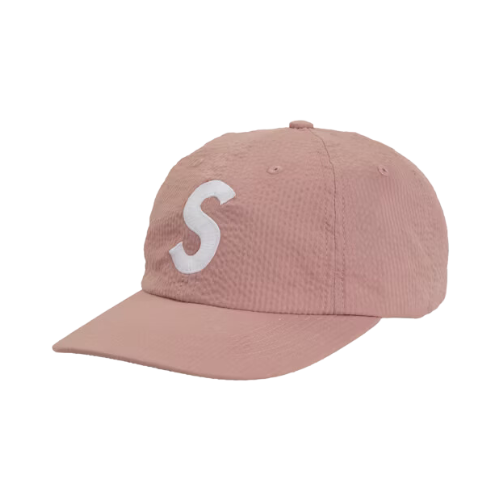 帽子 Supreme / Seersucker S Logo 6 Panel Cap Boné Supreme Seersucker S Logo 6-Panel Pink - Droper
