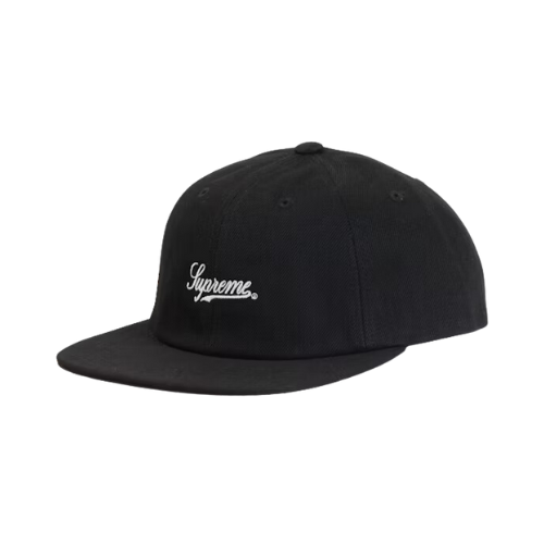 Boné Supreme Script Logo 6-Panel Black