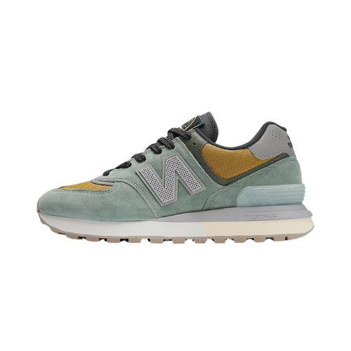 Stone Island x New Balance 574 Legacy Light Green Mustard Gold