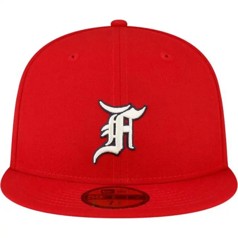 Fear of God x New Era Boné 59FIFTY Fitted Ballpark Aba Reta Red
