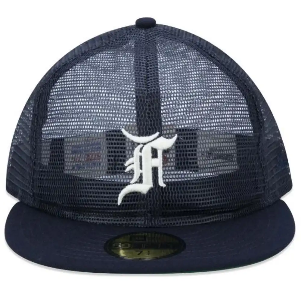 Fear of God x New Era Boné 59FIFTY Fitted Full Mesh Aba Reta Navy
