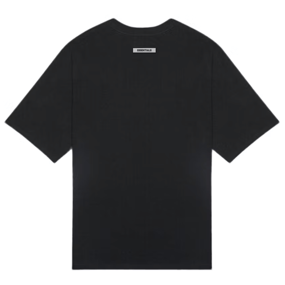 Camiseta Fear of God Essentials Boxy Applique Logo Black Stretch Limo foto 1