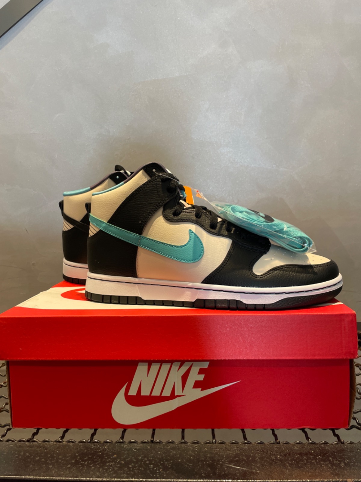 Nike Dunk High Retro EMB Pearl White and Washed Teal
