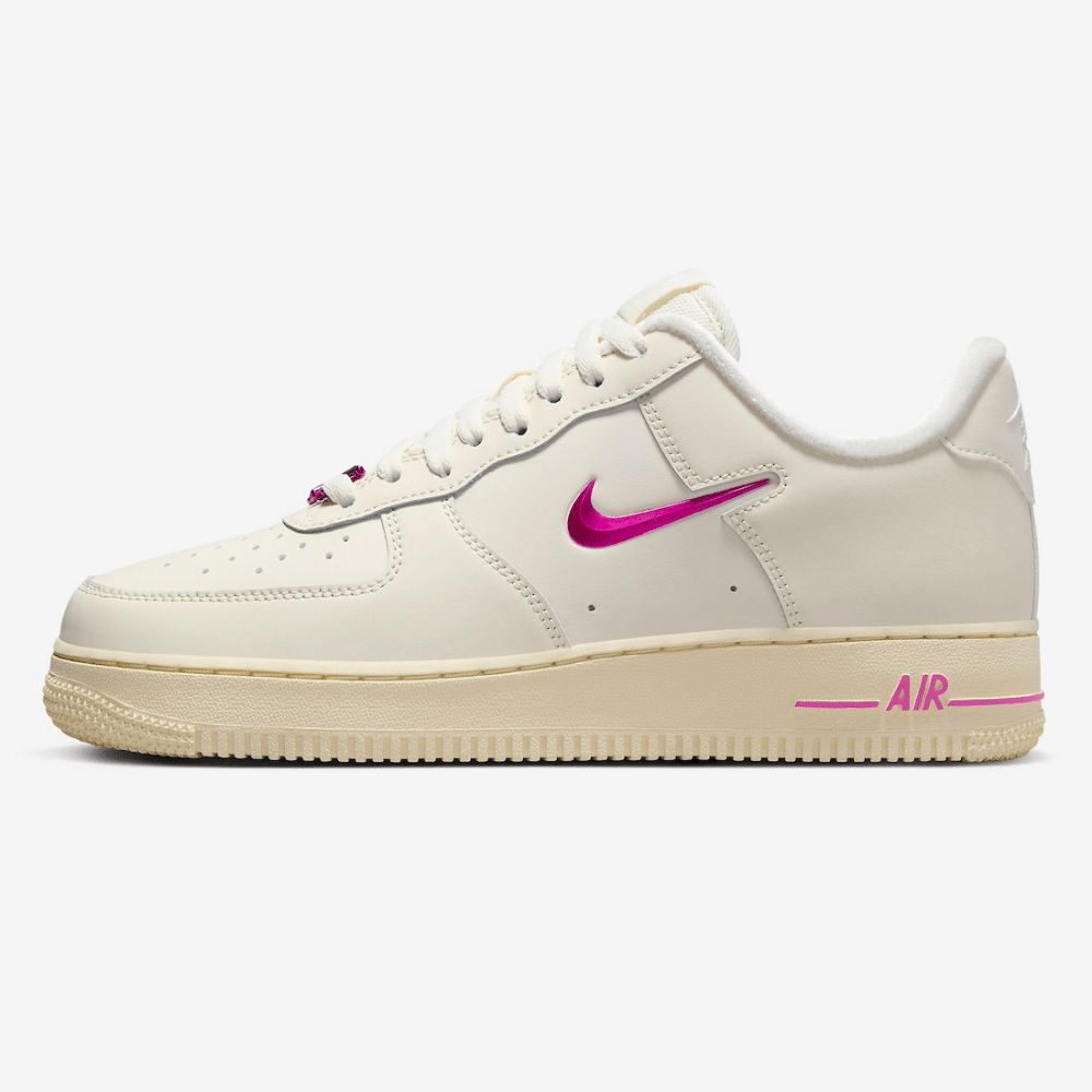 Nike air force store one pink tick