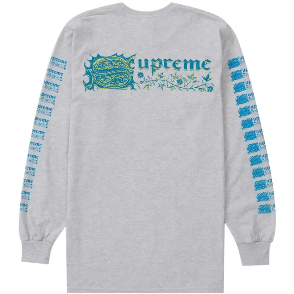 Camiseta Supreme Saint Sebastian L/S Grey foto 1