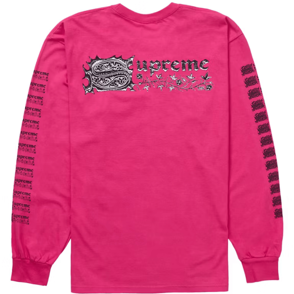 Camiseta Supreme Saint Sebastian L/S Pink foto 1