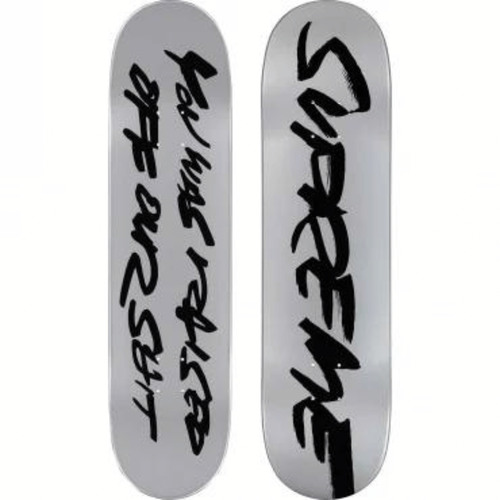 Futura x Supreme Shape Skateboard Silver