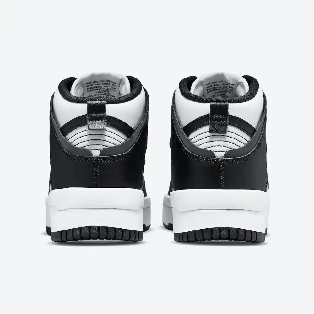 Nike Dunk High Up Black White foto 3