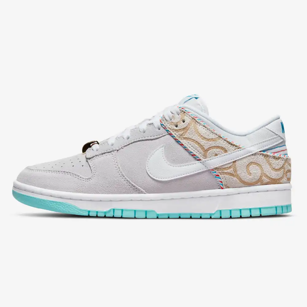 nike dunk low white barbershop