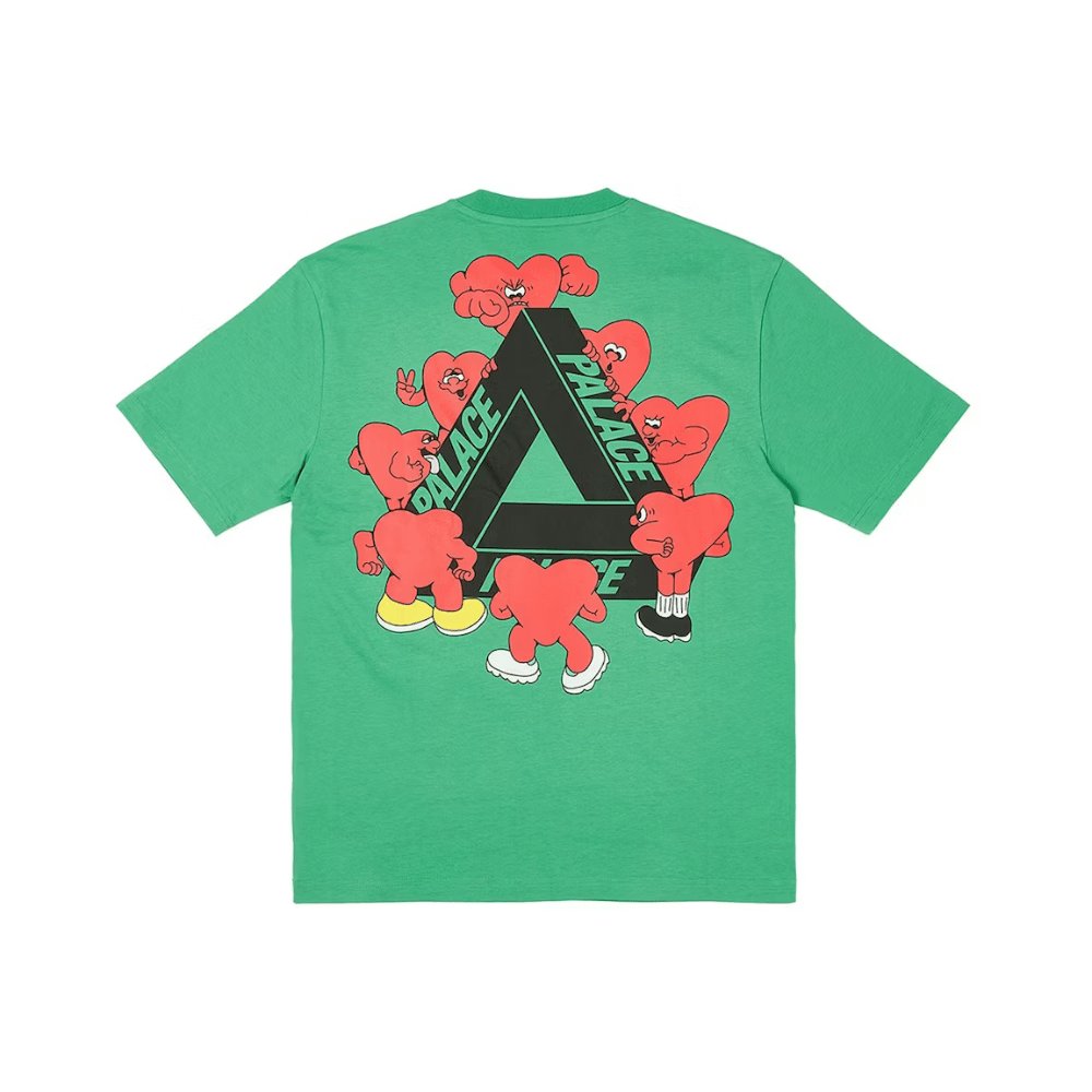 Camiseta Palace Tri-Hearts Pea Green - Droper