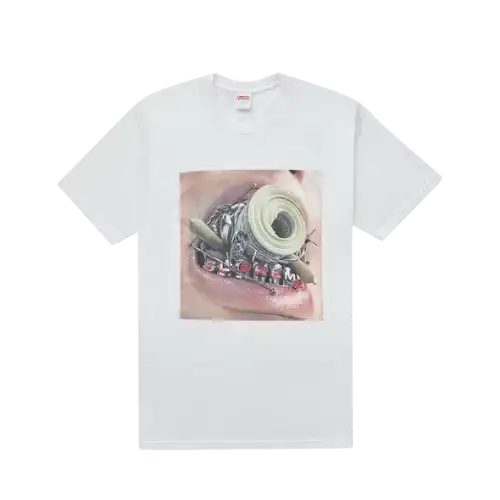 Camiseta Supreme Braces White