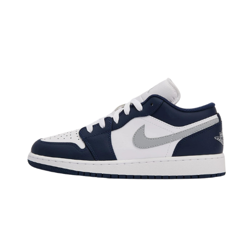 Air Jordan 1 Low GS Midnight Navy Wolf Grey