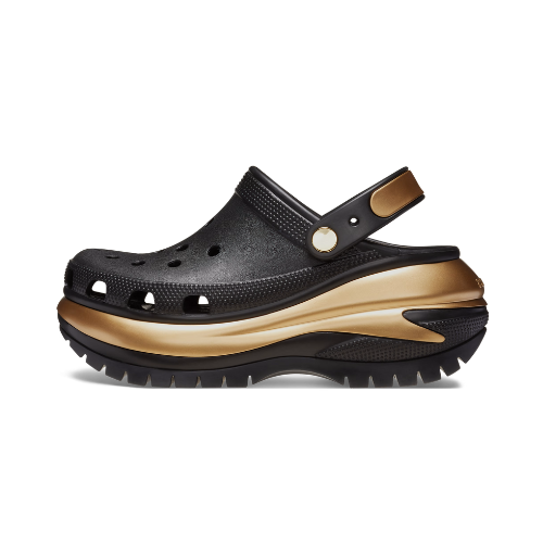 Crocs Mega Crush Metallic Clog Black Gold