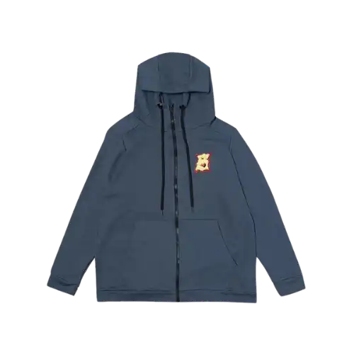 Moletom Sufgang S Patch Chenille Ziper Asphalt Grey