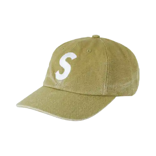 Boné Supreme Pigment Canvas S Logo 6-Panel Olive