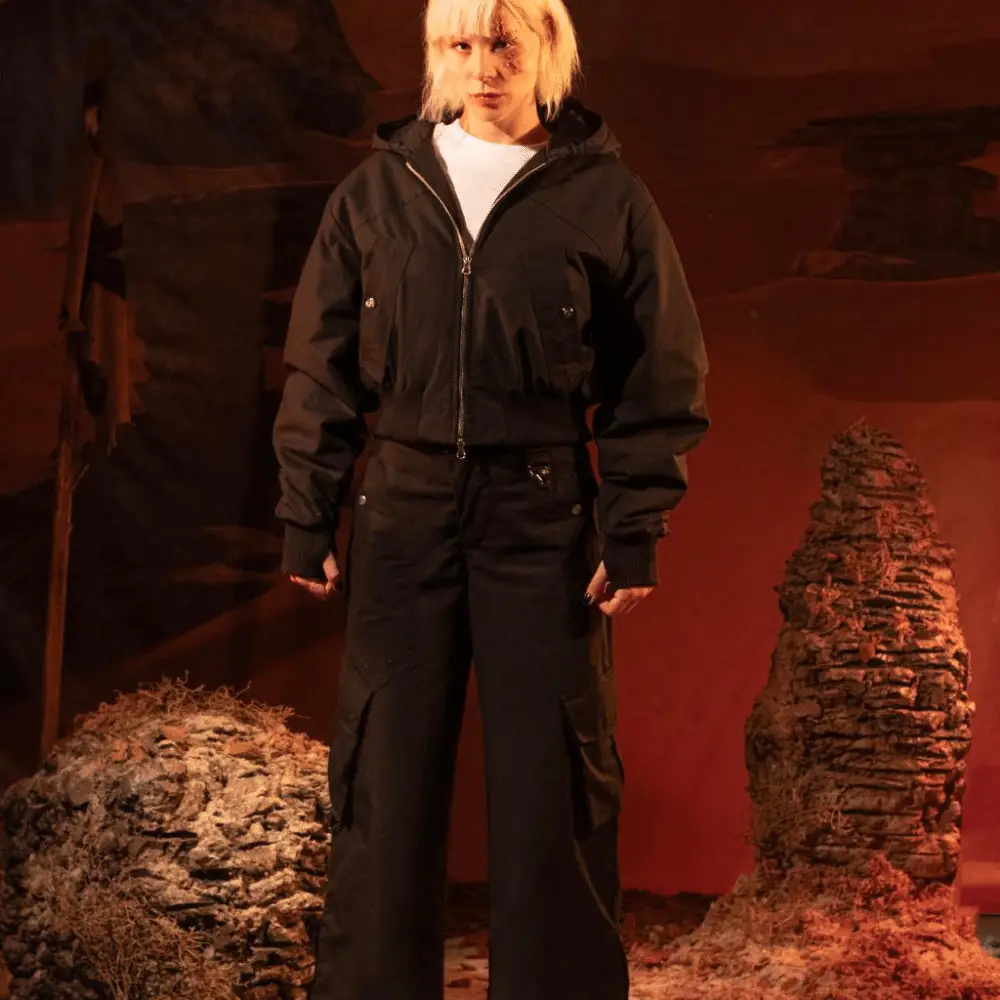 Jaqueta Bomber Shui Alta Militar Desert Preto foto 2