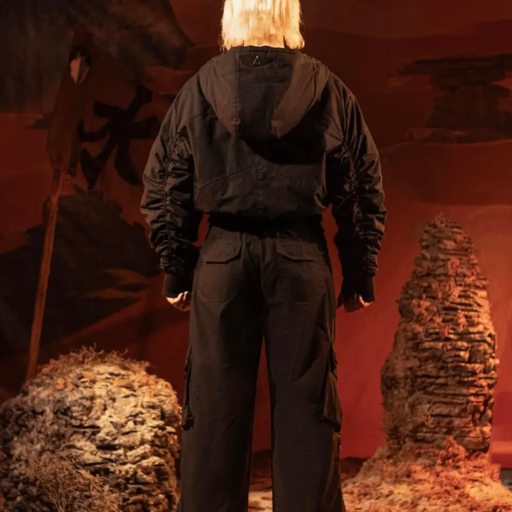 Jaqueta Bomber Shui Alta Militar Desert Preto foto 4
