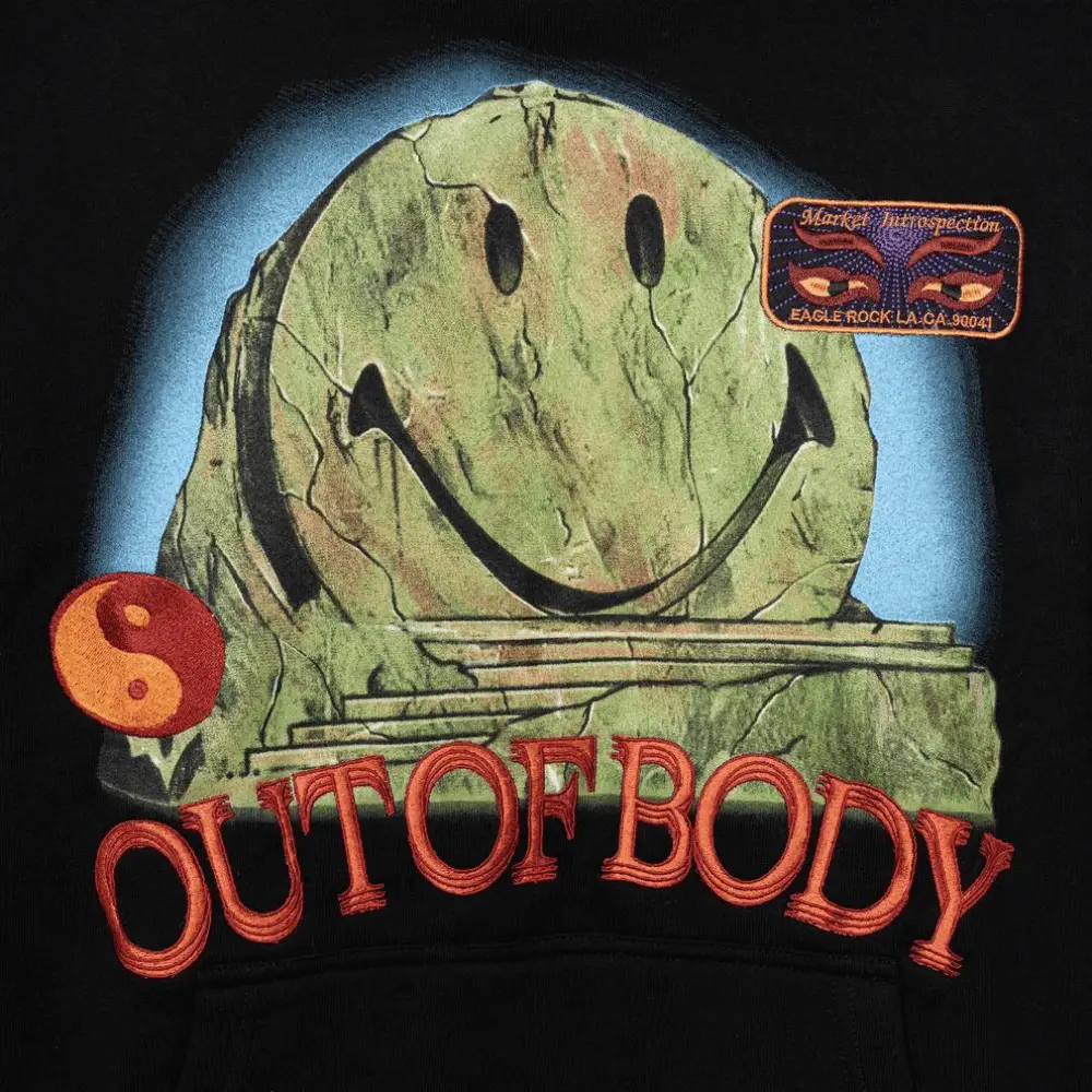 Smiley x Market Moletom Out Of Body Black foto 2